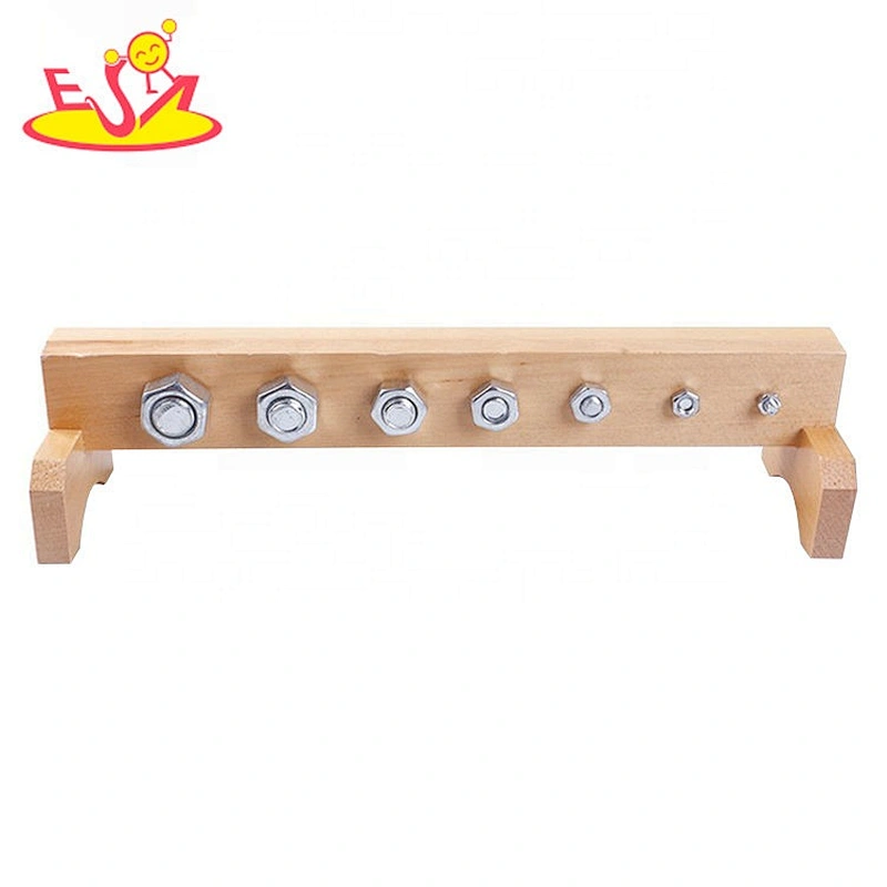 Top fashion school aids wooden montessori screw board for children W12F105