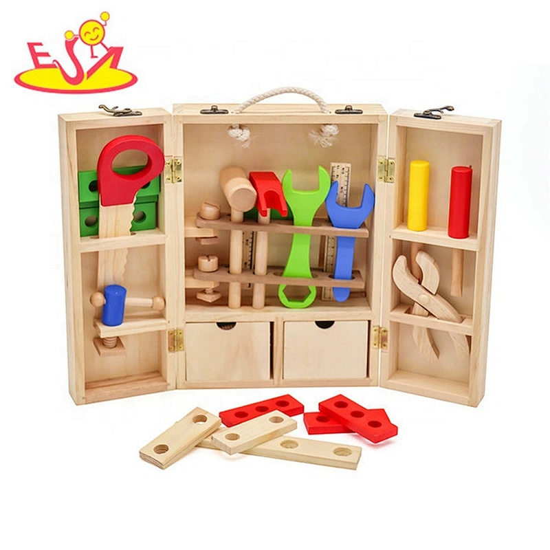 New hottest pretend carpenter wooden toy tool bench for children W03D111