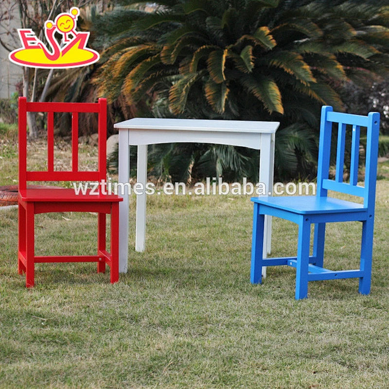 2018 Wholesale high quality wooden kids table and chairs W08G223