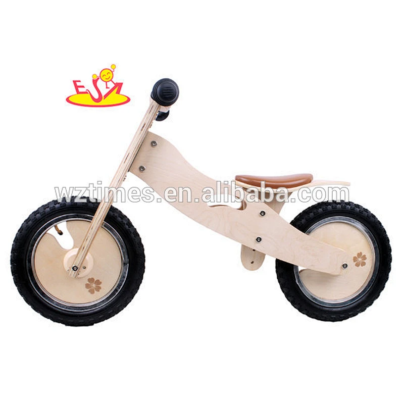 Wholesale high quality product wood color wooden walking balance bike for children W16C099