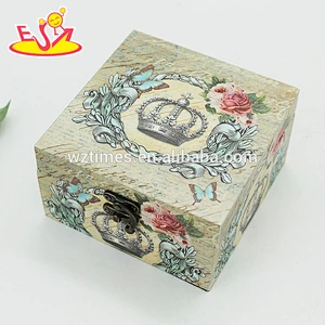 Wholesale fashion wooden book shape box canvas great wooden book shape storage box W18A024