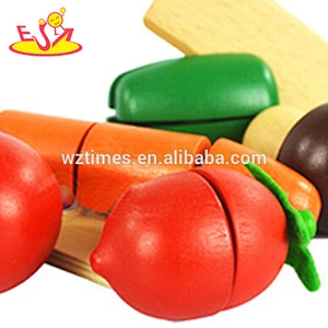 2018 wholesale baby wooden vegetables toys simulation kids wooden vegetables toy role play wooden vegetables toy W10B169