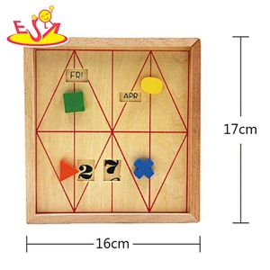 2019 New arrival daily wooden kids calendar board toy with customize W09F022