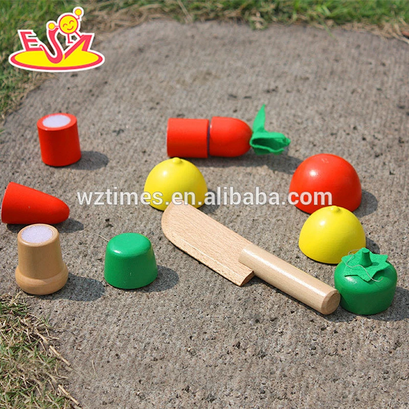 Großhandelsqualität täuschen das hölzerne Ausschnittgemüsespielzeug des Spielzeugs für Kinder W10B105 vor
