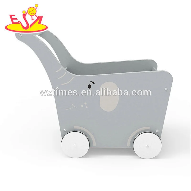 2018 New Original Design elephant wooden baby walking toys for indoor learning walker W16E097