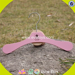 2018 New design wooden hanger hook pink wooden hanger hook children wooden hanger hook W09B071