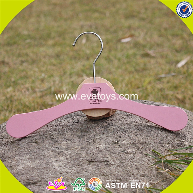 2018 New design wooden hanger hook pink wooden hanger hook children wooden hanger hook W09B071