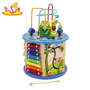 Super September musical wooden learning cube for children W11B153D