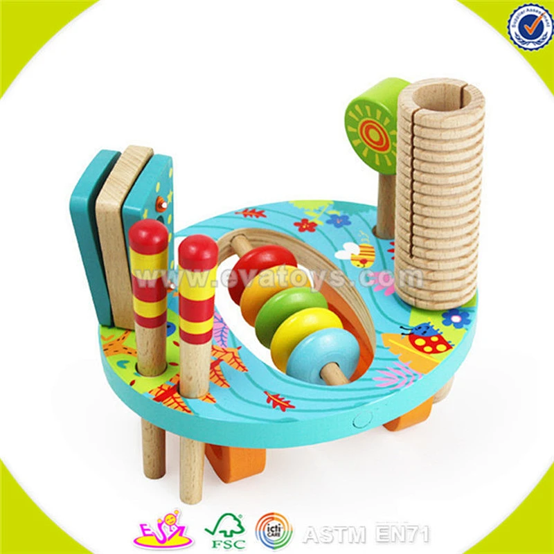 Wholesale kids teaching aid wooden musical instruments toy interesting wooden musical instruments toy W07A018