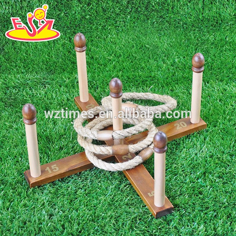 Wholesale most popular kids wooden quoits set high quality wooden quoits set W01A207