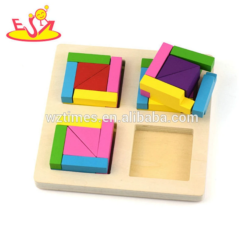 Dauerhaftes hölzernes buntes Formpuzzlespielspielzeug profitiert IQ W14A187 des Babys