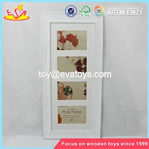Wholesale brand new beautiful household white wooden hanging photo frame W09A028