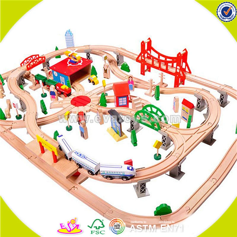 wholesale children wooden train track top fashion wooden train track W04C015