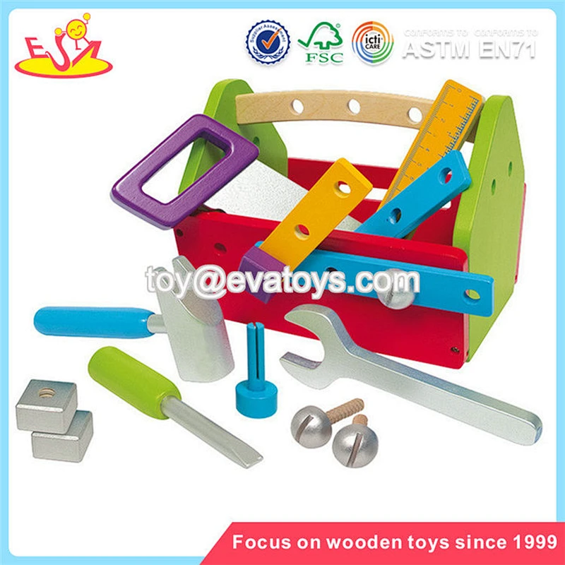 Wholesale intelligent pretend toy wooden tools box toy for training children W03D086