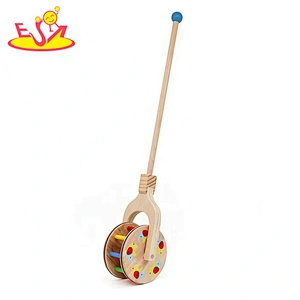 2019 On sale kids wooden pull bell toy for wholesale W05A016