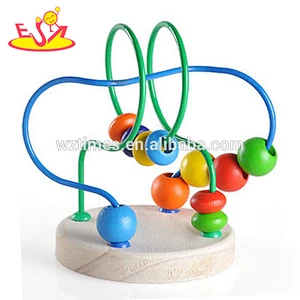 Most popular baby wooden beads maze toy for education W11B097