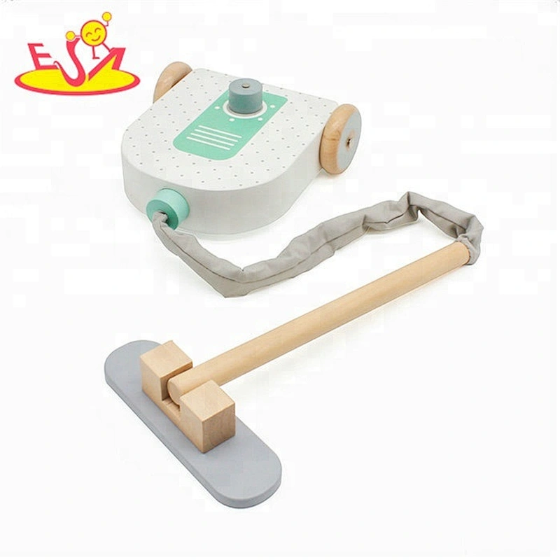 New hottest pretend play toys wooden kids vacuum cleaner for wholesale W10D194B