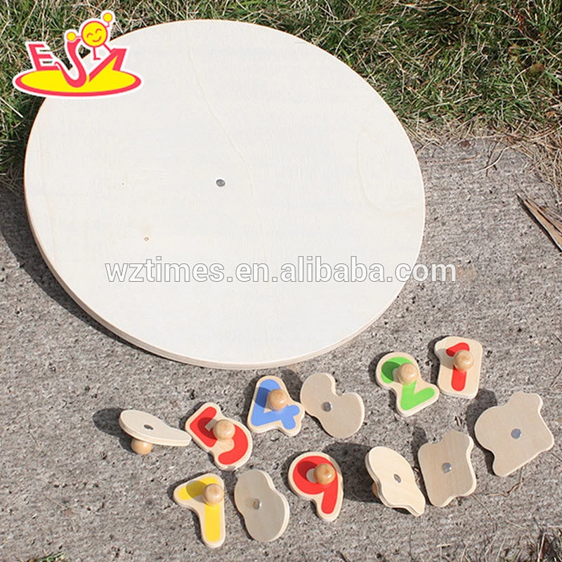 new fashion kids educational wooden clock toy for wholesale W14K001