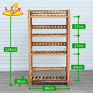 Top sale white wooden flowers rack plant shelves stand with four layers W08H107B