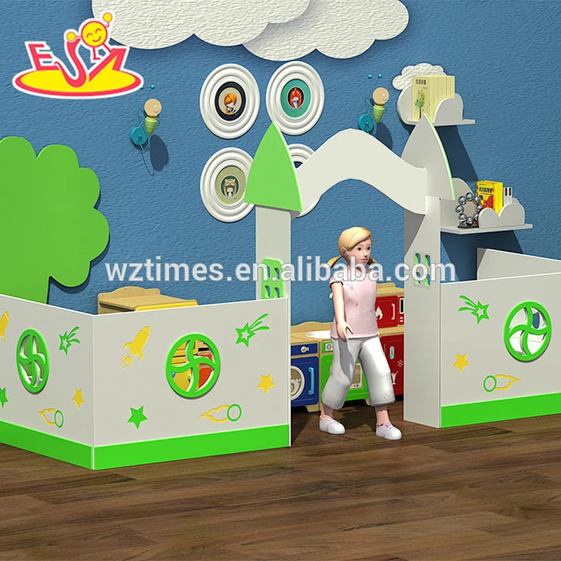 Wholesale preschool Storage shelf wooden kids daycare furniture best design nursery school wooden daycare furniture W08C185
