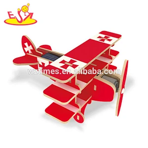 2018 wholesale kids assemble wooden model airplanes funny children wooden model airplanes best toddlers model airplanes W03B069