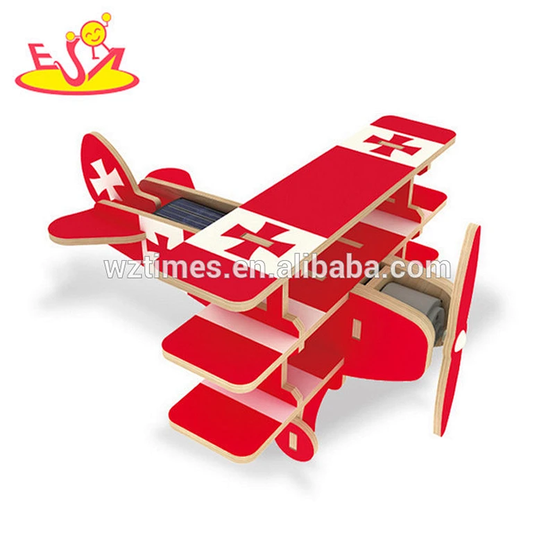 2018 wholesale kids assemble wooden model airplanes funny children wooden model airplanes best toddlers model airplanes W03B069
