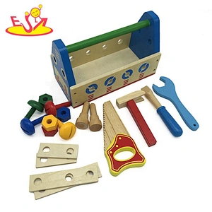 Top sale woodworking toy wooden kids tool box for preschool W03D122