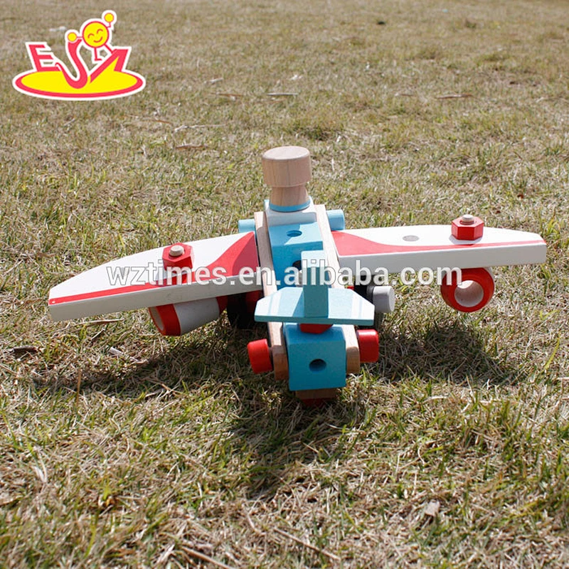 wholesale fashion baby wooden plane toy high quality baby wooden plane toy W03B048