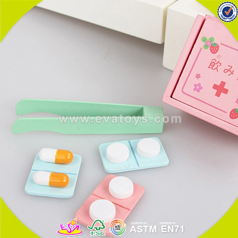 wholesale baby wooden medical care toy, hot sale kids role play wooden medical care toy, popular wooden medical toy W10D011