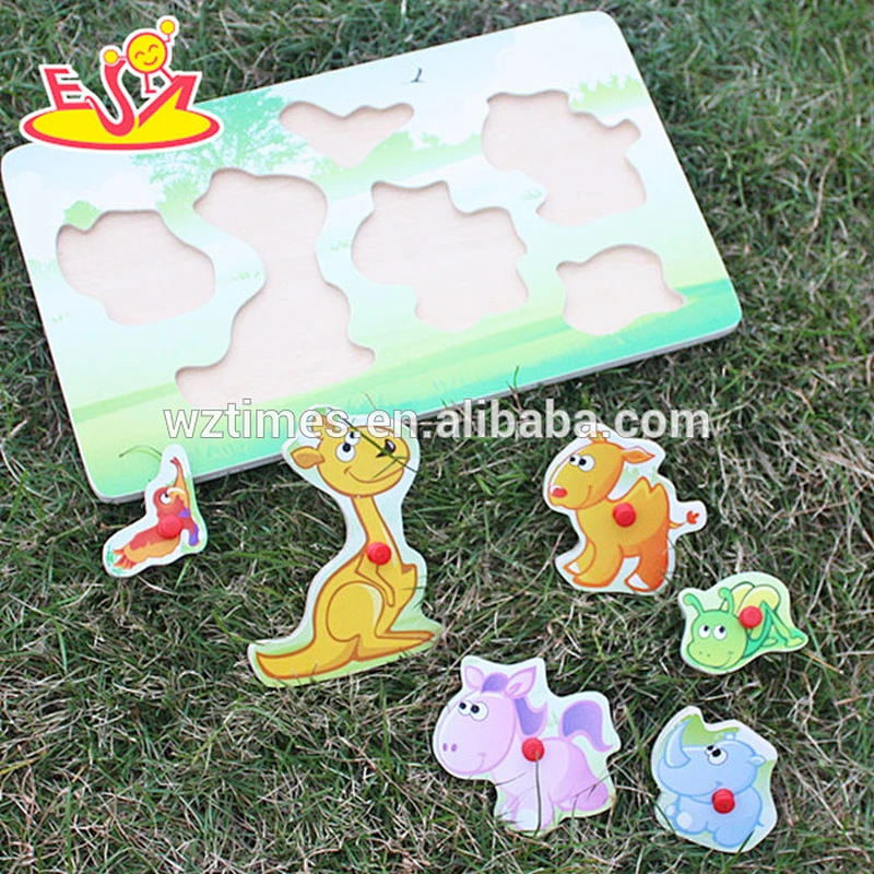 wholesale new fashion children wooden jigsaw puzzle high quality baby wooden jigsaw puzzle W14M095