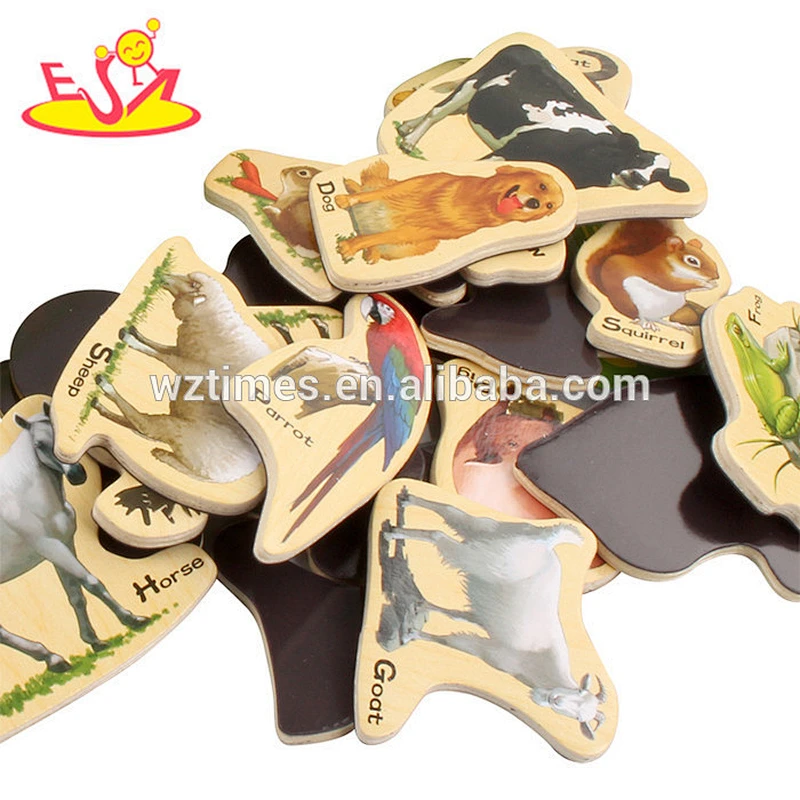 wholesale 23 pieces wooden Christmas puzzles kids magnetic Christmas puzzles children wooden Christmas puzzles W14J003