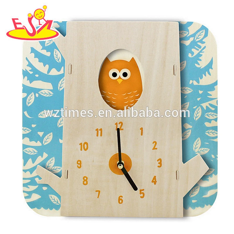 2018 Großhandel Baby Holz Puzzle Uhr neues Design Kleinkinder Holz Puzzle Uhr lustige Kinder Holz Puzzle Uhr W14K008
