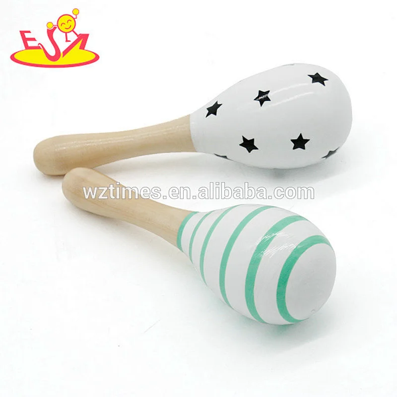 2018 Wholesale traditional kids rhythm instrument wooden shaker music for sale W07I128