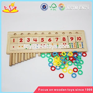 Wholesale hot math teaching aid wooden number learning toy preschool wooden number learning toy W12E002
