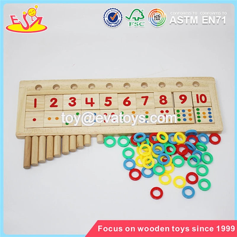 Wholesale hot math teaching aid wooden number learning toy preschool wooden number learning toy W12E002
