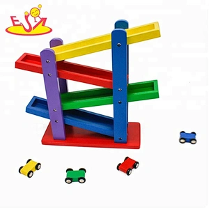 Latest mini sliding toys wooden car track toy for kids W04E067
