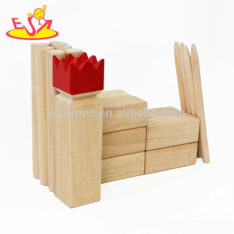 wholesale the king and the soldiers kids wooden viking kubb game for garden W01B081