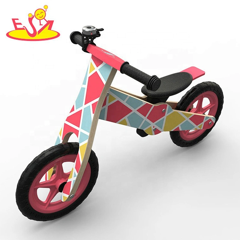 New design pink wooden girls balance bike for wholesale W16C275