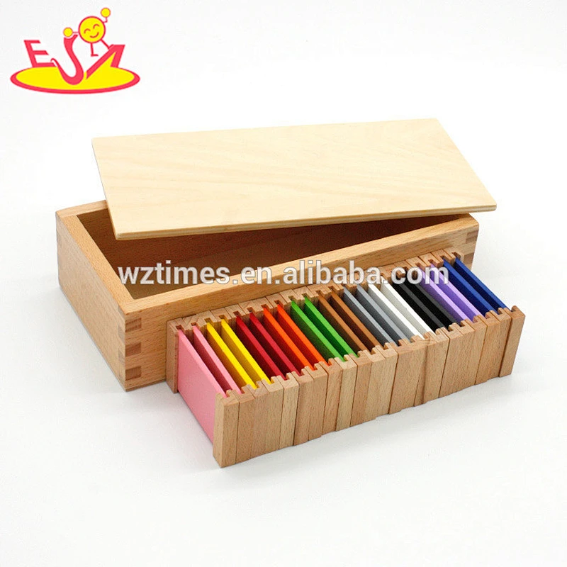 Wholesale early learning wooden color tablets for toddler as best gift W12F029-Z