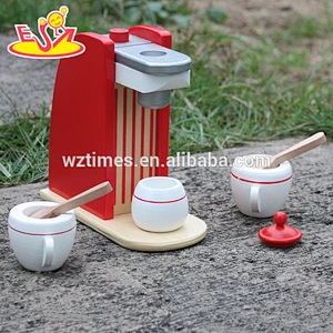 2018 New design wooden coffee machine toy kid wooden coffee machine toy lovely wooden coffee machine toy W10D136