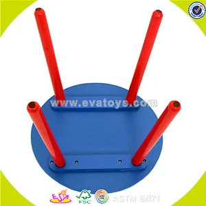 Wholesale blue wooden table and 2 chairs for children,cheap table and 2 chairs,top quality wooden table and 2 chairs W08G137