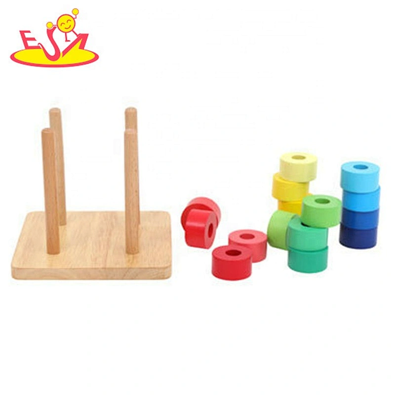 High quality kids wooden montessori stacking for wholesale W12F093