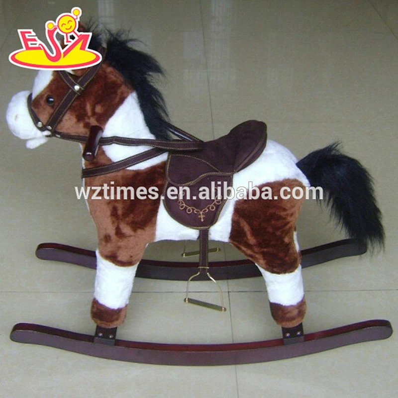 wholesale top fashion kids wooden horse toy best sale children wooden horse toy W16D064