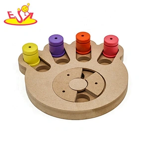 Free sample interactive wooden dog puzzle toys for wholesale W06F035