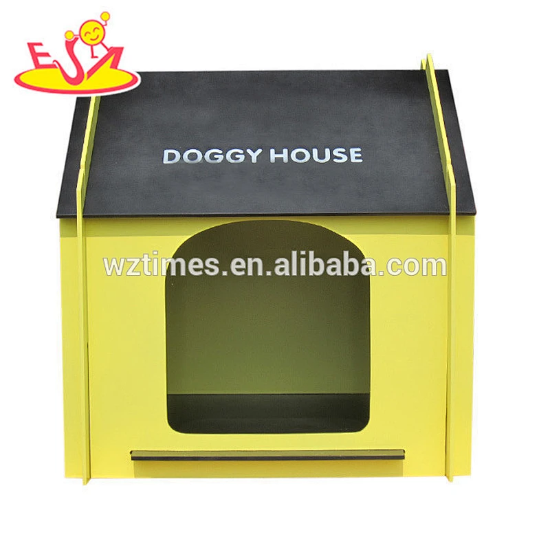 Wholesale top fashion blue household wooden animal house for dogs sleeping W06F002B