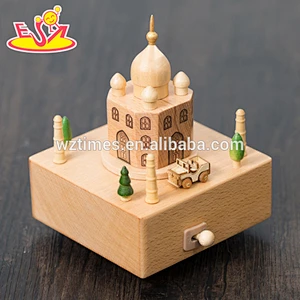 wholesale New design baby wooden music box cartoon toys wooden music box for toddlers W07B043
