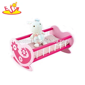 Neue niedliche Kinder Holz Puppe Bett beliebte Kinder Holz Puppe Bett W06E010A