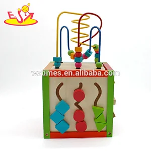 New hottest educational toys wooden activity cube for kids gifts W11B084
