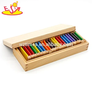 Wholesale baby wooden montessori board for color learning W12F028-Z