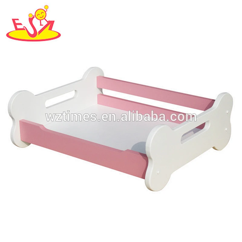 Wholesale popular indoor pink multi size wooden pet animal bed used for dogs and cats W06F007A